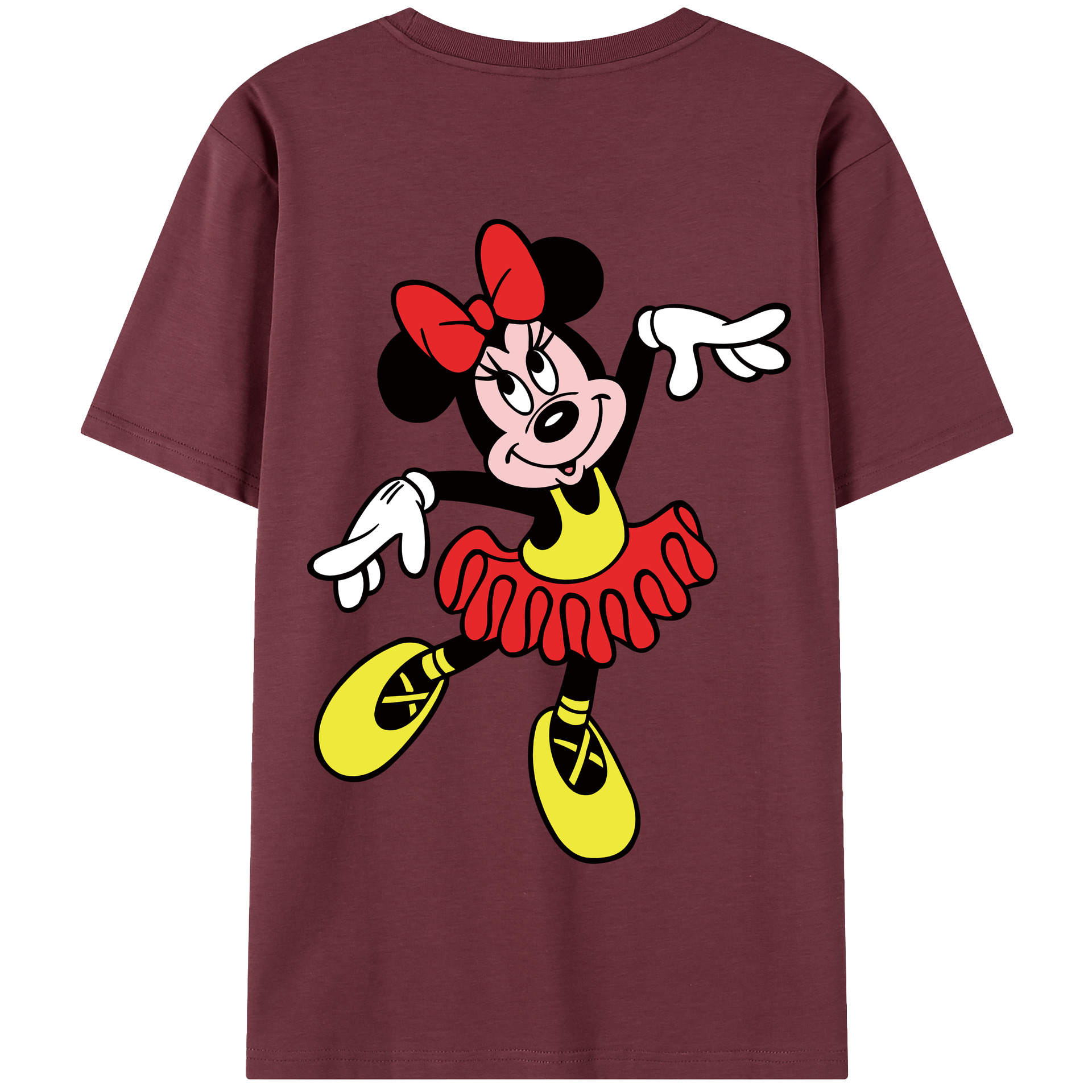 （画像用） ミッキーマウス Mickey Mouse 綿100％半袖Tシャツ（背面プリント）